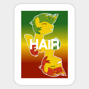 Feather Bangs Hair poster Sticker